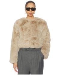 Blank NYC - Crop Faux Fur Coat - Lyst