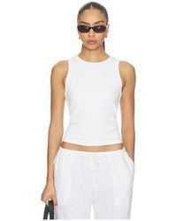 PERFECTWHITETEE - Daphne Structured Rib High Neck Tank - Lyst