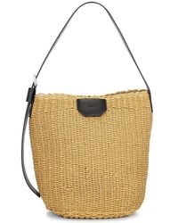 AllSaints - SAC À BANDOULIÈRE EN PAILLE ALBA en Neutral. - Lyst