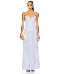 AMUR - Vestido Plisado Saylor En Color Azul Talla (También En 00, 10, 12, 2, 8) - Lyst