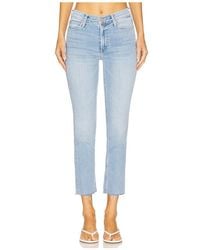 Mother - The Mid Rise Dazzler Ankle Fray Jeans - Lyst