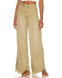 Free People X We The Free Old West Slouchy Wide Leg Pant - Green