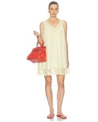 Helsa - Mini Dress With Lace - Lyst