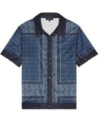 Central Park West - Foulard Print Buttondown Shirt - Lyst