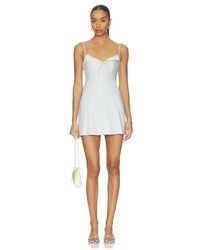 MAJORELLE Ann Mini Dress in White | Lyst
