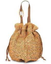 Flora Bella - Antilles Crochet Raffia And Leather Tote Bag - Lyst