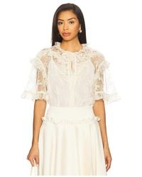 AKNVAS - Kyra Lace Top With Detachable Cami - Lyst