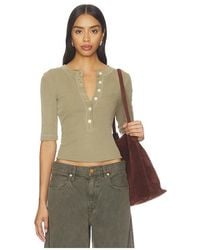 Citizens of Humanity - Nali Short Sleeve Henley Top - Lyst