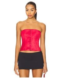 GUIZIO - Satin Corset - Lyst