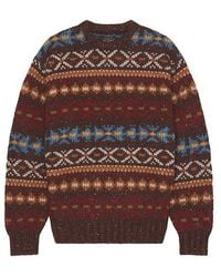 Beams Plus - Crew Fair Isle Pattern 3G Sweater - Lyst