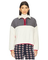 The Great - Chaqueta Con Media Cremallera Print Mix Plush Terrain En Color Crema Talla (También En M, S, Xl, Xs) - Lyst