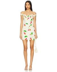 SWF - Off Shoulder Pleated Mini Dress - Lyst