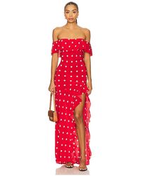 MAJORELLE - Vestido Largo Deanna En Color Rojo Talla (También En M, S, Xs, Xxs) - Lyst