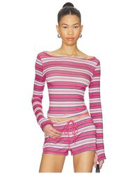 Frankie's Bikinis - X Jennie Sophie Lightweight Jersey Long Sleeve Top - Lyst