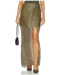 NonChalant Label - Kallan Leather Skirt - Lyst