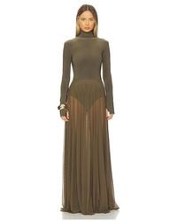 Norma Kamali - X Revolve Long Sleeve Turtleneck Flared Gown - Lyst
