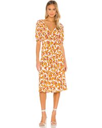 Diane von Furstenberg Idris Dress in Orange. Size 00,2,4,6.