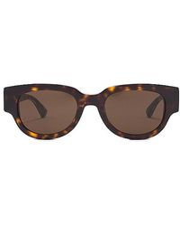Bottega Veneta - Nude Triangle Cat Eye Sunglasses - Lyst