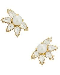 Anton Heunis - Omega Clasp Flower Motif Stud Earrings - Lyst
