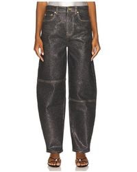 Ganni - Shimmery Foil Denim Stary - Lyst