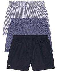 Lacoste - 3-Pack Cotton Weave Boxers - Lyst