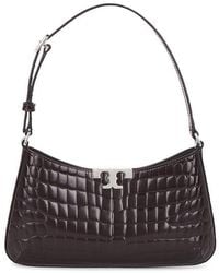 Tory Burch - Eleanor Croc Embossed Slim Shoulder Bag - Lyst