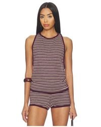 EB DENIM - Romy Knit Racer Tank Top - Lyst