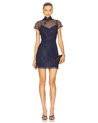 SAU LEE - Serena Crystal Mini Dress - Lyst