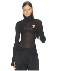 Helmut Lang - Layer Long Sleeve Neck Sheer - Lyst