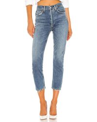 Agolde - Riley hohe Straight Crop Jeans. Size 24, 25, 26, 27, 28, 29, 30, 31, 32, 33, 34. - Lyst