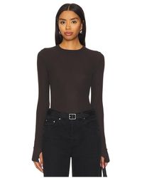 Michael Lauren - Alick Long Sleeve Fitted Top W/ Thumbhole Top - Lyst