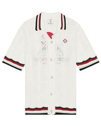 CASABLANCA - Sporty Faux Crochet Shirt - Lyst