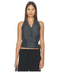 St. Agni - Silk Halter Wrap Top - Lyst