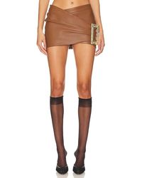 Nana Jacqueline - Miranda Leather Mini Skirt - Lyst