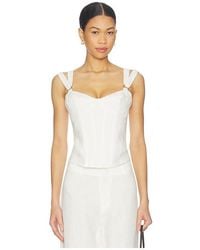 Bardot - Serafina Linen Corset Top - Lyst