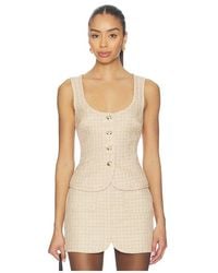 Lovers + Friends - Vanessa Tweed Top En Color Neutral Talla (También En M, S, Xl, Xs) - Lyst