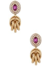 Anton Heunis - Omega Clasp Gem Cluster With Big Knot Pendant Earrings - Lyst