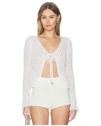 Asta Resort - Fernanda Crochet Cardigan - Lyst