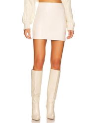 LBLC The Label - Abby Faux Leather Mini Skirt - Lyst