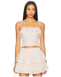 LoveShackFancy - Renada Top En Color Rosado Talla (También En M, S, Xl, Xs) - Lyst