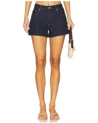FRAME - Hang Short En Color Azul Talla En - Lyst