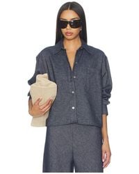 Vince - Cropped Long Sleeve Shirt - Lyst