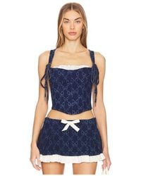 LOBA - Corsé Teresita En Color Denim-Dark Talla En - Lyst