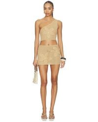 MORE TO COME - Raine Crochet Mini Skirt Set - Lyst