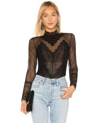 BCBGMAXAZRIA Lace Bodysuit - Black