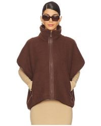 Lamarque - Fleece Vest with Leather Trim - Lyst