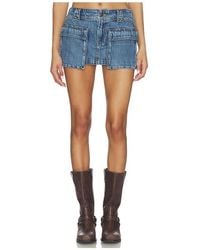 Free People - X We The Free Hera Studded Denim Mini Skirt - Lyst