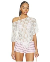 Frankie's Bikinis - X Paige Lorenze Romantic Lace Blouse - Lyst