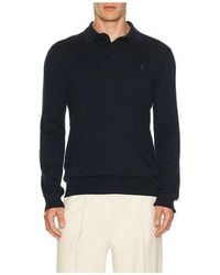 Polo Ralph Lauren - Long Sleeve Merino Wool Button Placket Polo Sweater - Lyst