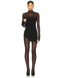 Norma Kamali - Long Sleeve Turtleneck Strapless Diana Pickleball Dress - Lyst